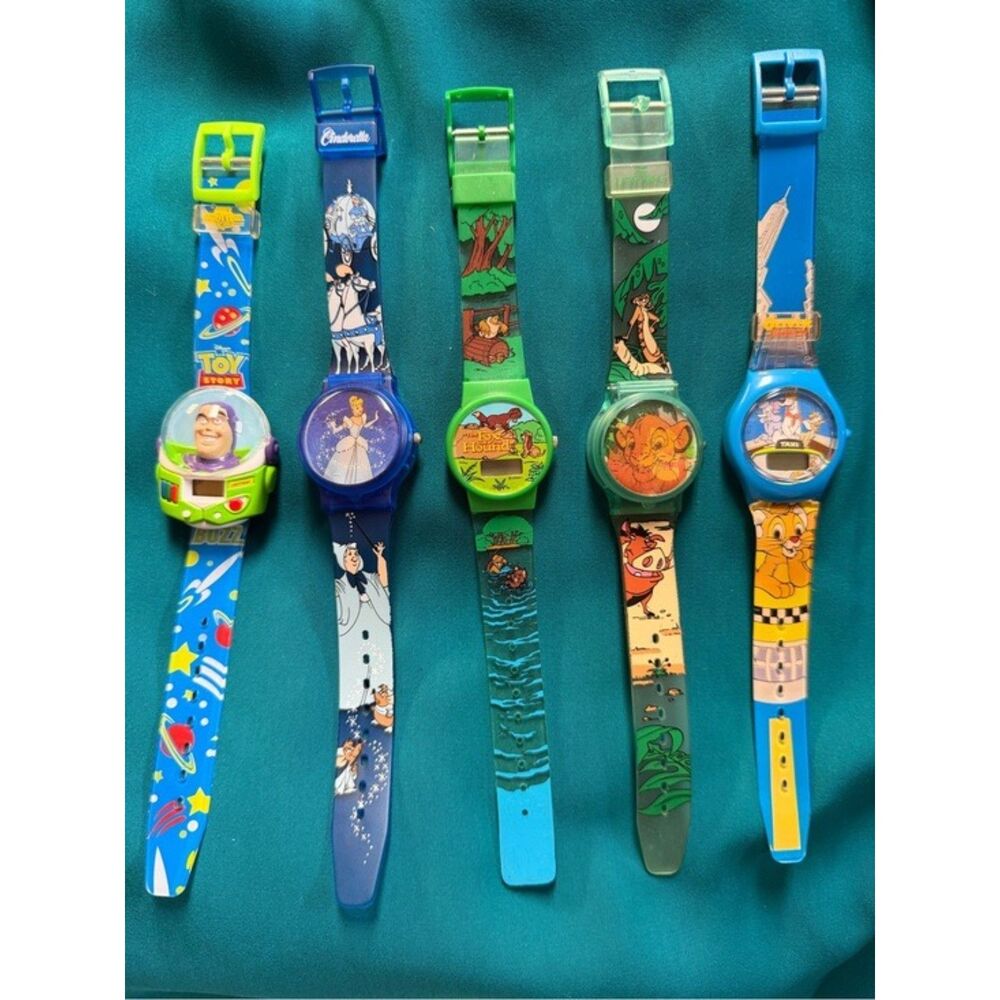 Vintage Disney Character Watches Lot of 5
